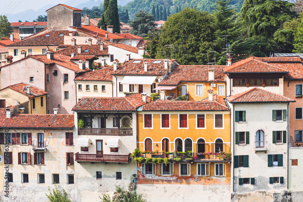 View of Bassano del Grappa, Veneto region, Italy. Travel destination