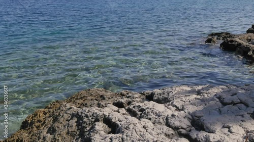 View of Luka Korculanska Bay and Korcula Old Town, Korcula, Dalmatia, Croatia, Europe photo