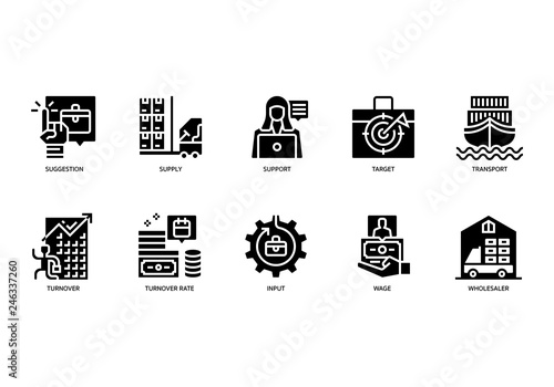 Business icons set