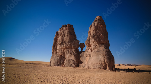 Abstract Rock formation at Tegharghart in Tassili nAjjer national park, Algeria photo