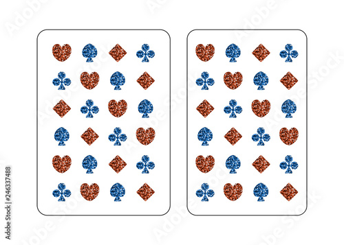 The back side of the playing card.