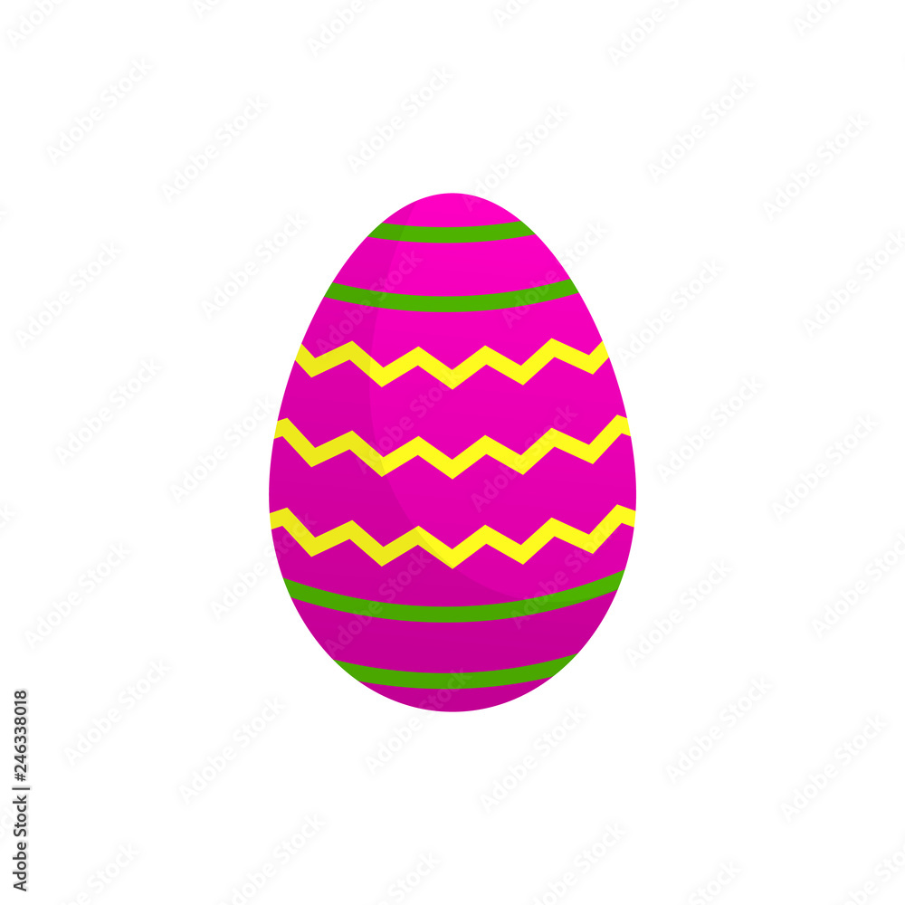 Easter eggs vector icons flat style on white background Easter eggs vector icons flat style on white background