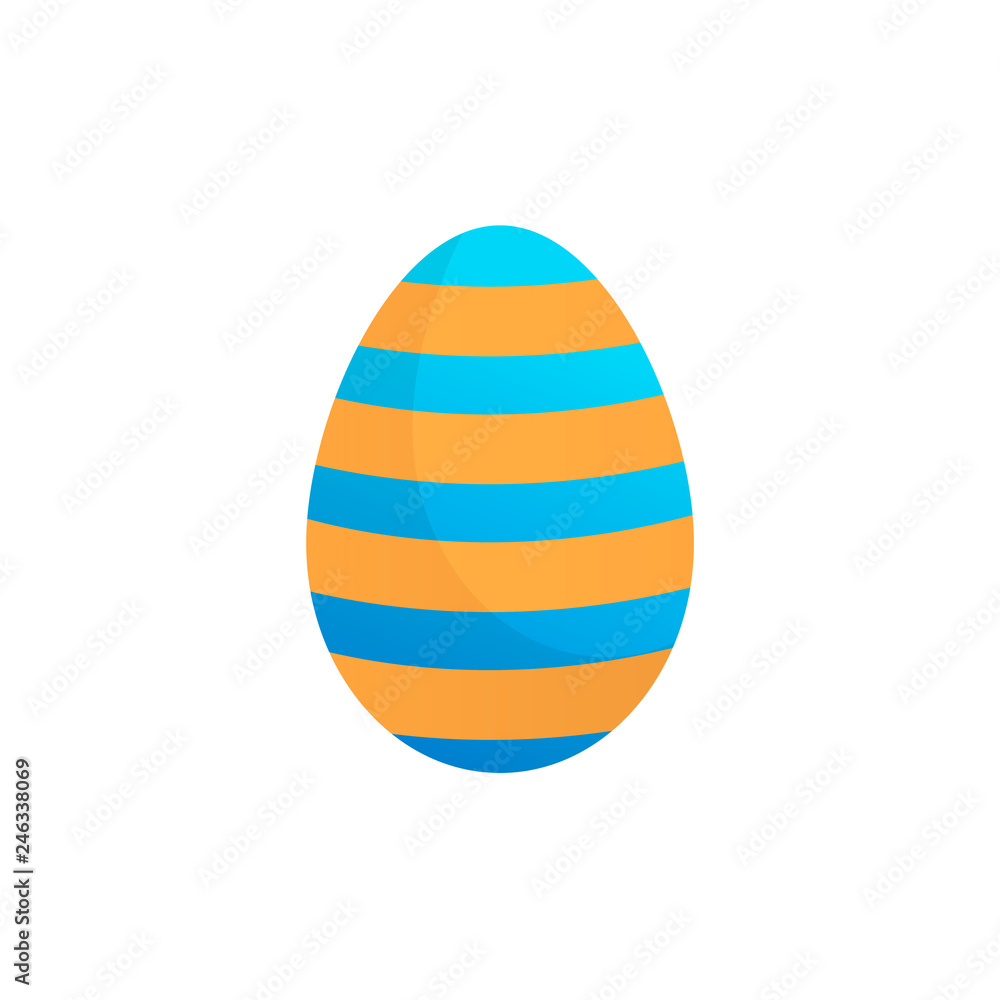 Easter eggs vector icons flat style on white background Easter eggs vector icons flat style on white background