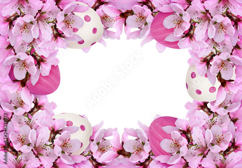 Floral frame with spring tw...