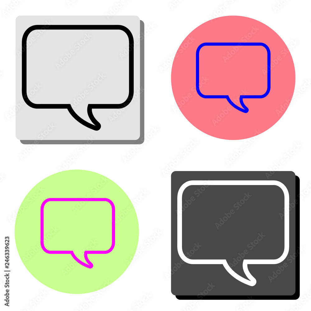 Bubble speech chat. flat vector icon Bubble speech chat. flat vector icon