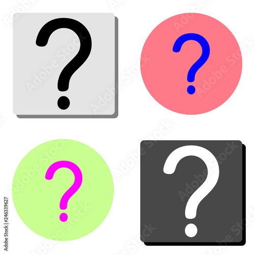 Question mark. flat vector icon