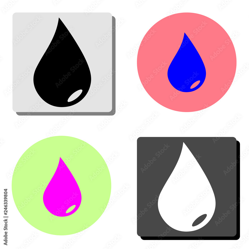 Water drop. flat vector icon Water drop. flat vector icon