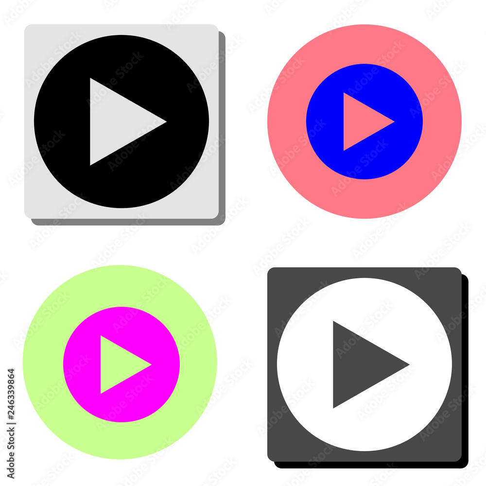 play. flat vector icon play. flat vector icon