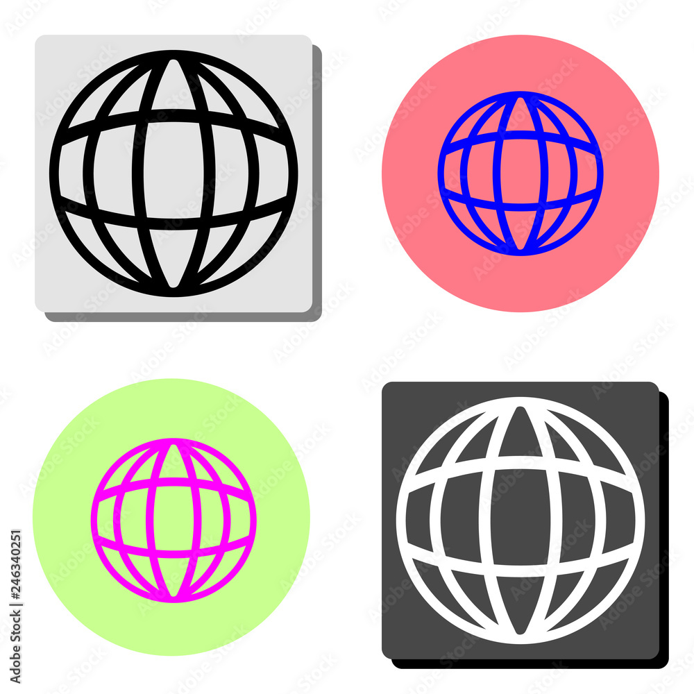 Globe. flat vector icon Globe. flat vector icon