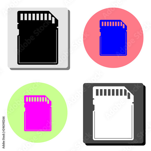 Memory card. flat vector icon photo