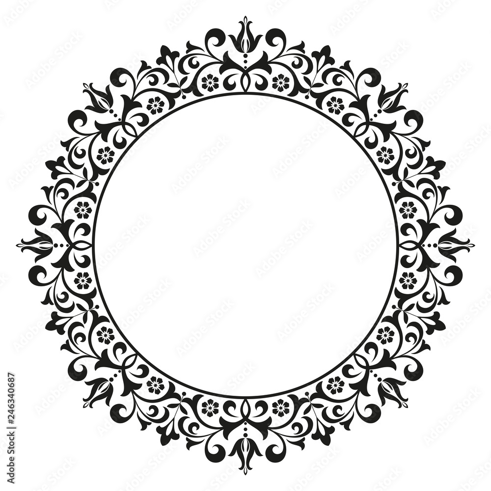 Decorative frame Elegant vector element for design in Eastern style, place for text. Floral black border. Lace illustration for invitations and greeting cards Decorative frame Elegant vector element for design in Eastern style, place for text. Floral black border. Lace illustration for invitations and greeting cards