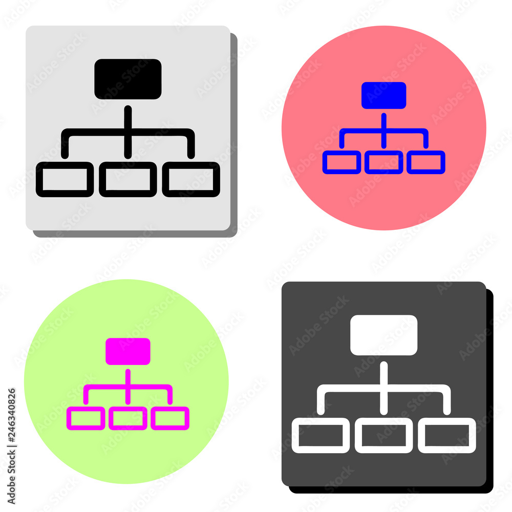Tree Structure. flat vector icon Tree Structure. flat vector icon