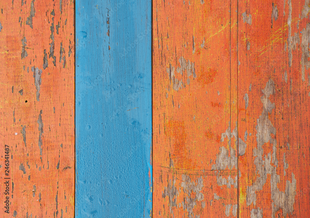 Color painted old wood plank background