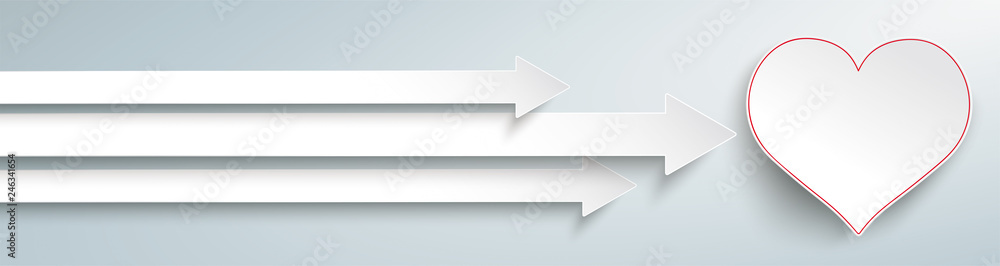 Obraz premium 3 Arrows Heart Header