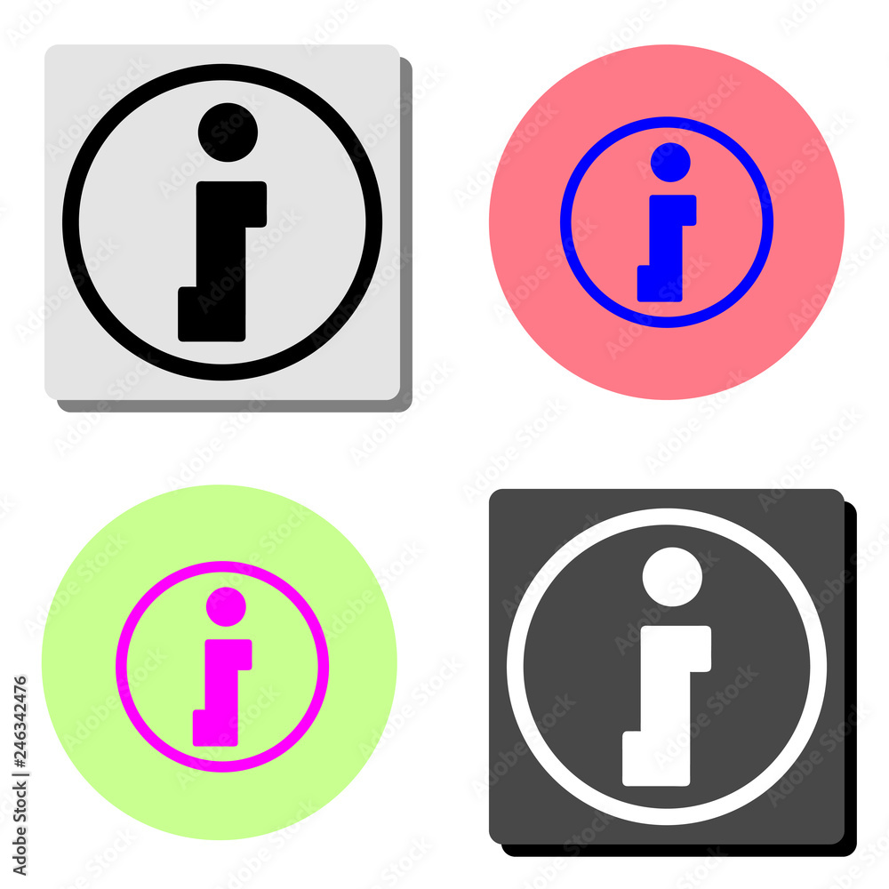 Info. flat vector icon Info. flat vector icon