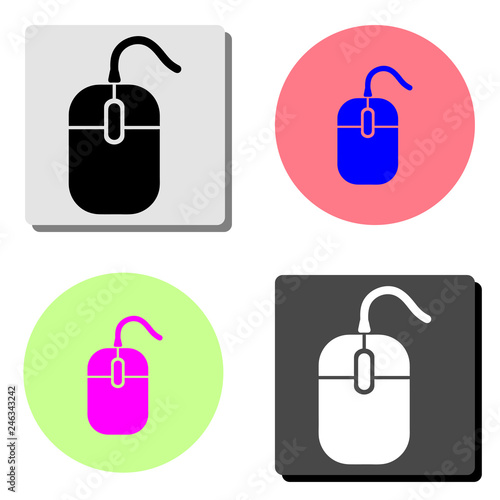 Computer Mouse. flat vector icon