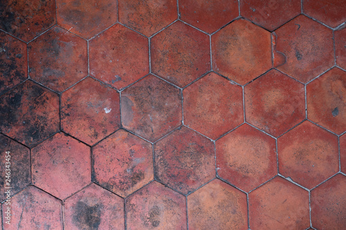 Old weathered pavement tile texture