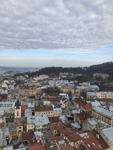 Lviv, Ukraine: view of the city from the town hall 