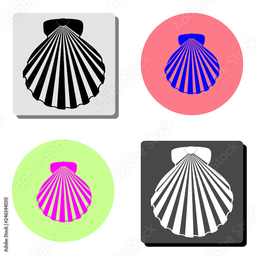 shell sea marine. flat vector icon