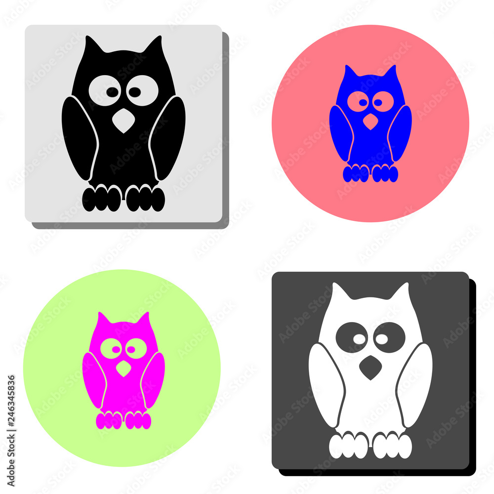 Obraz premium owl. flat vector icon