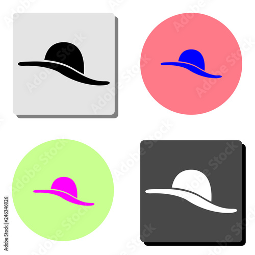 women hat. flat vector icon