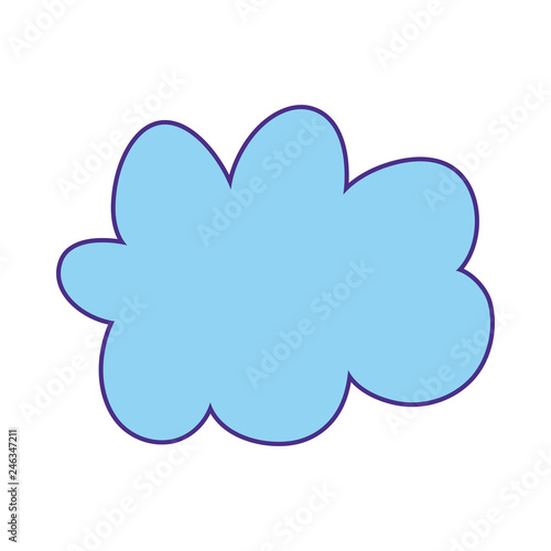 cute fairytale cloud icon