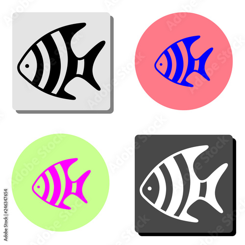 Fish. flat vector icon