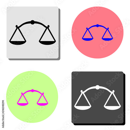 Scales of Justice. flat vector icon