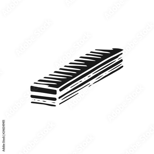 waffles vector doodle sketch isolated on white background