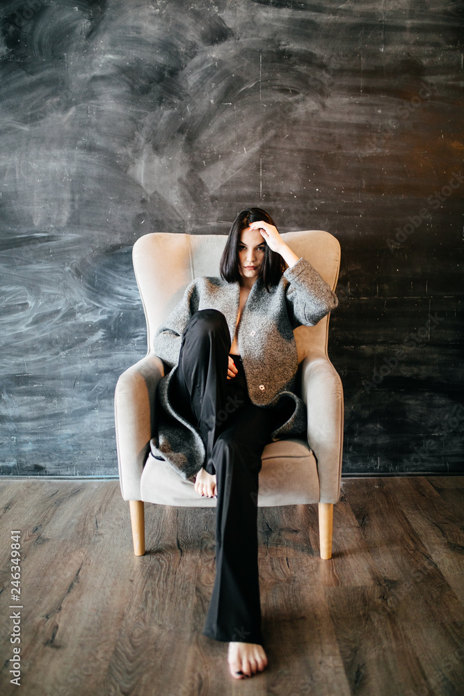 fashion portrait of young elegant woman fashion portrait of young elegant woman