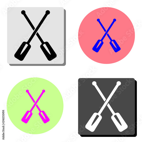 Paddle. flat vector icon