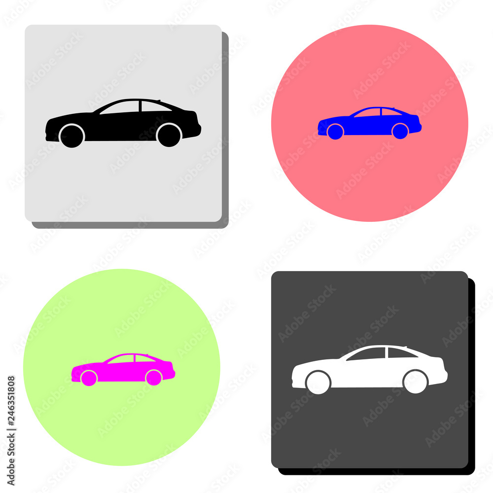 Car. flat vector icon