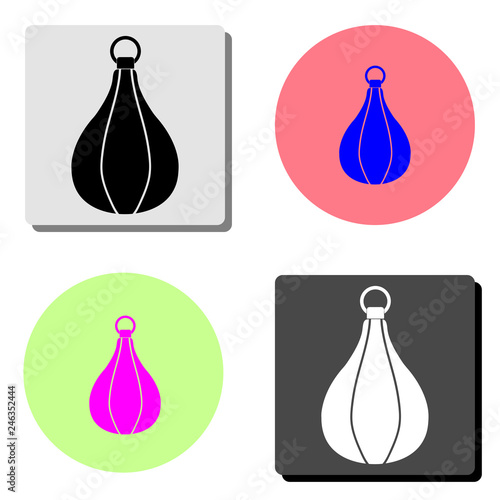 Punching Boxing Speed Bag. flat vector icon