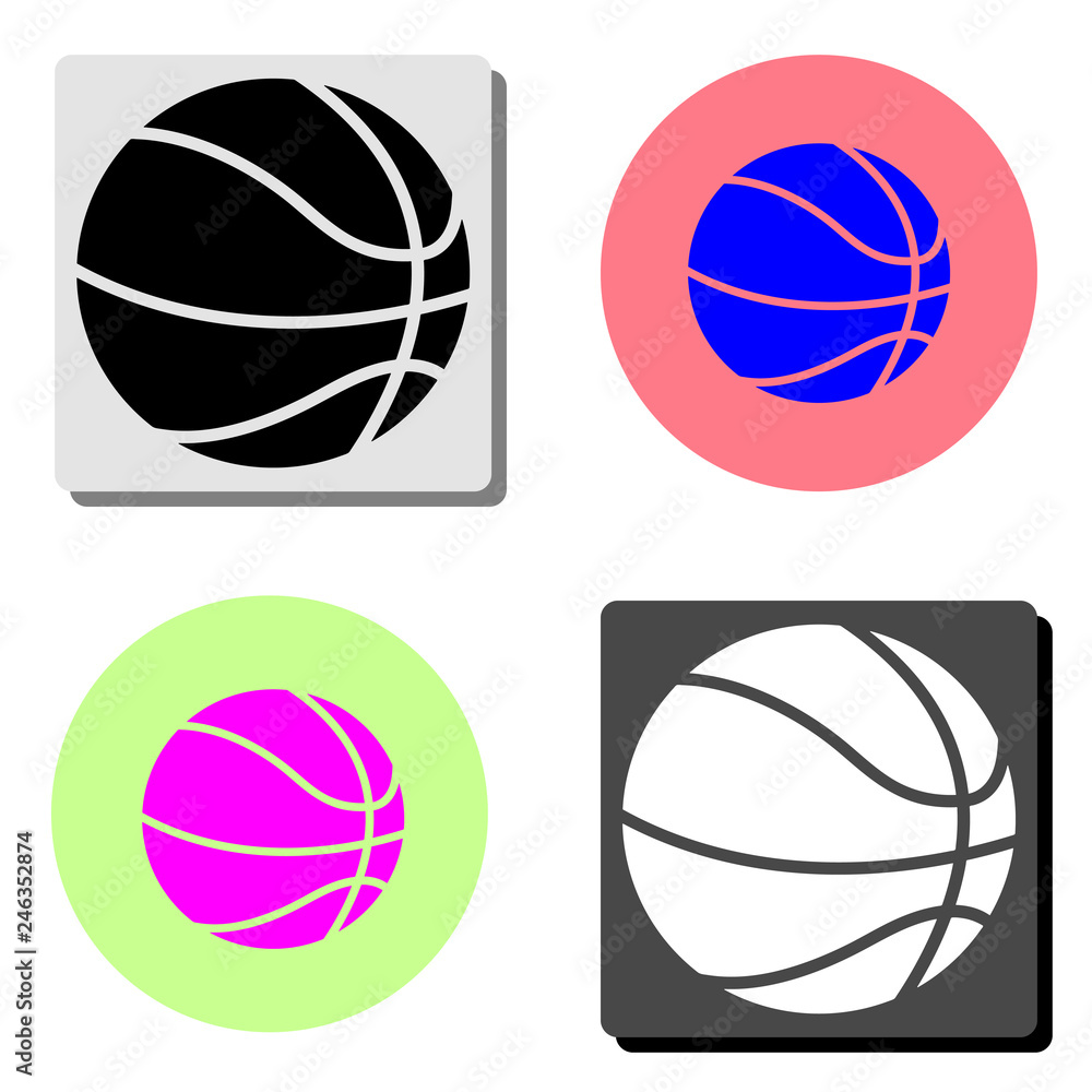 basketball ball. flat vector icon