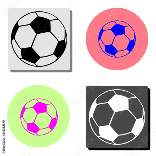 Soccer ball. flat vector icon