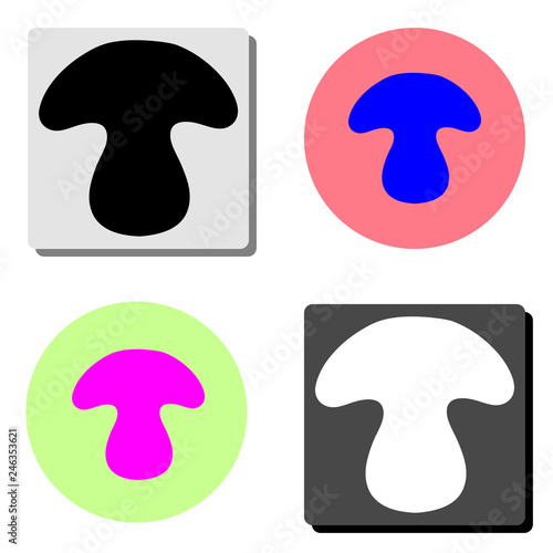 Mushroom. flat vector icon