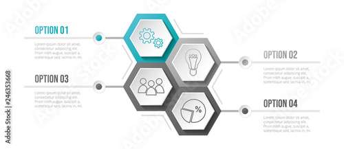 Infographic template - business timeline. Vector