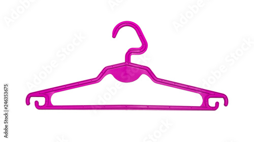 purple hanger for different clothes