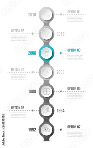 Business infograph with icons - concept of template. Vector