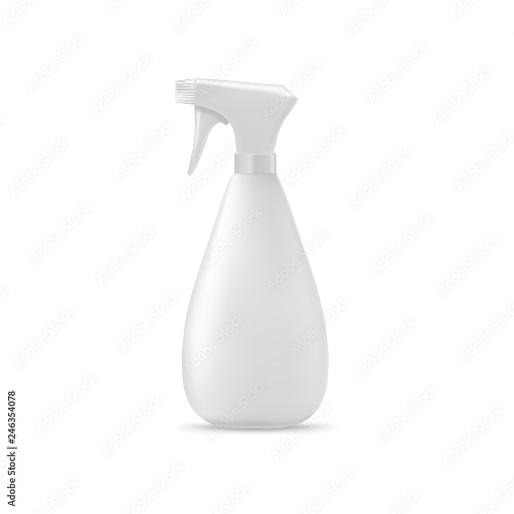 Spray pistol cleaner isolated on white background. Vector mockup. Spray pistol cleaner isolated on white background. Vector mockup.
