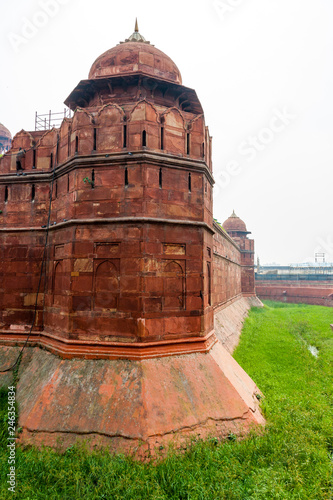 The Red Fort is a historic fort in the city of Delhi in India photo