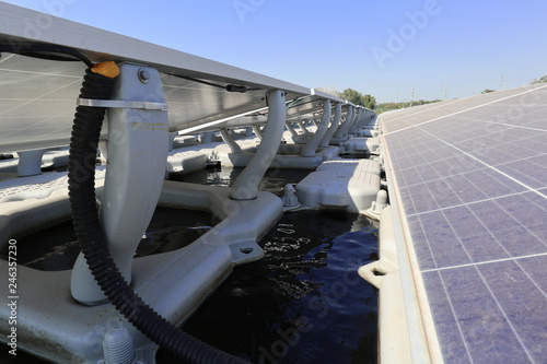 Floating Solar PV System Close up View photo