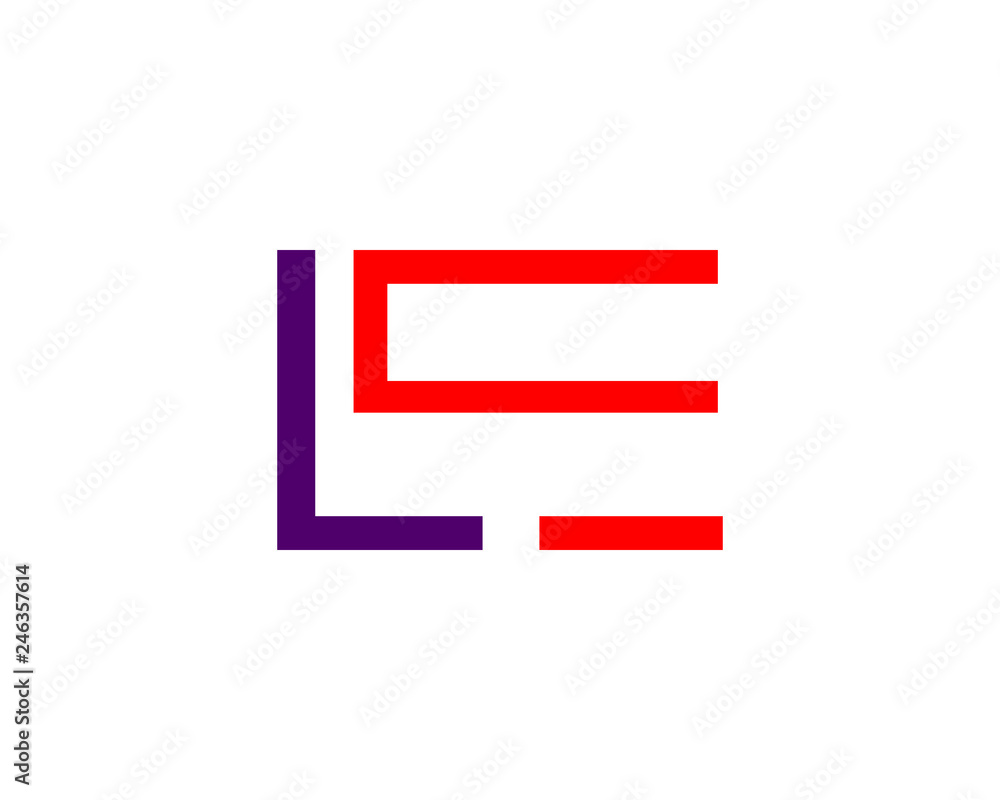 Initial Letter LE Logo Template Design Initial Letter LE Logo Template Design