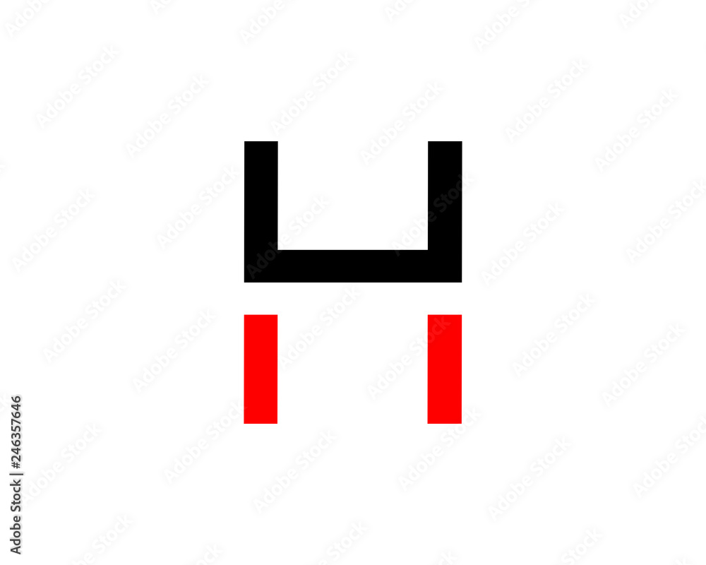Initial Letter UH Logo Design