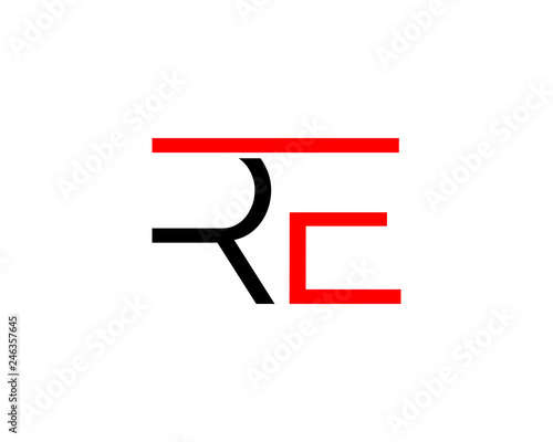 Initial Letter RE Design Logo