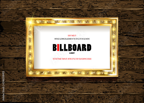 Bright gold marquee with light bulbs