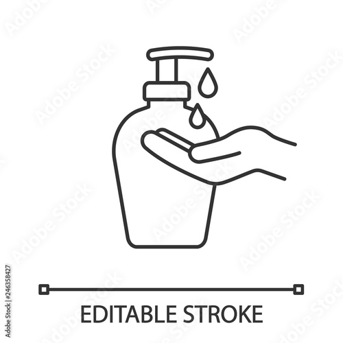 Hand soap linear icon