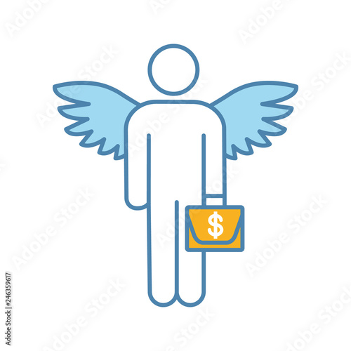 Angel investor color icon