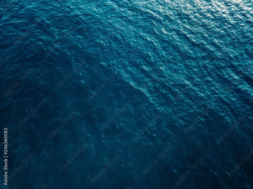 Aerial view of blue sea surface
