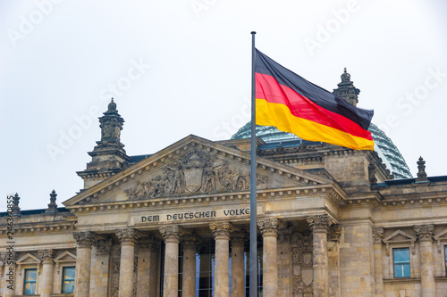 The Bundestag  Federal Diet  in Berlin  Germany  in winter